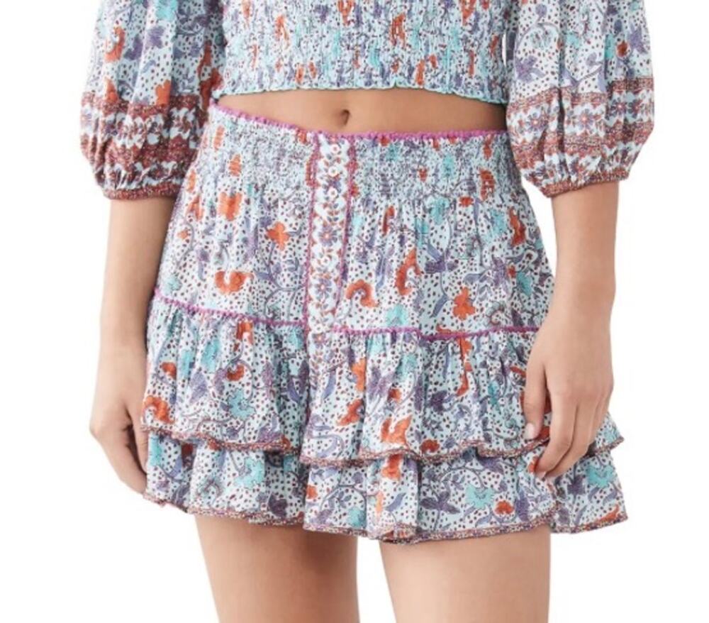 Poupette St Barth Camilla Ruffled Mini Skirt Sz. S/M